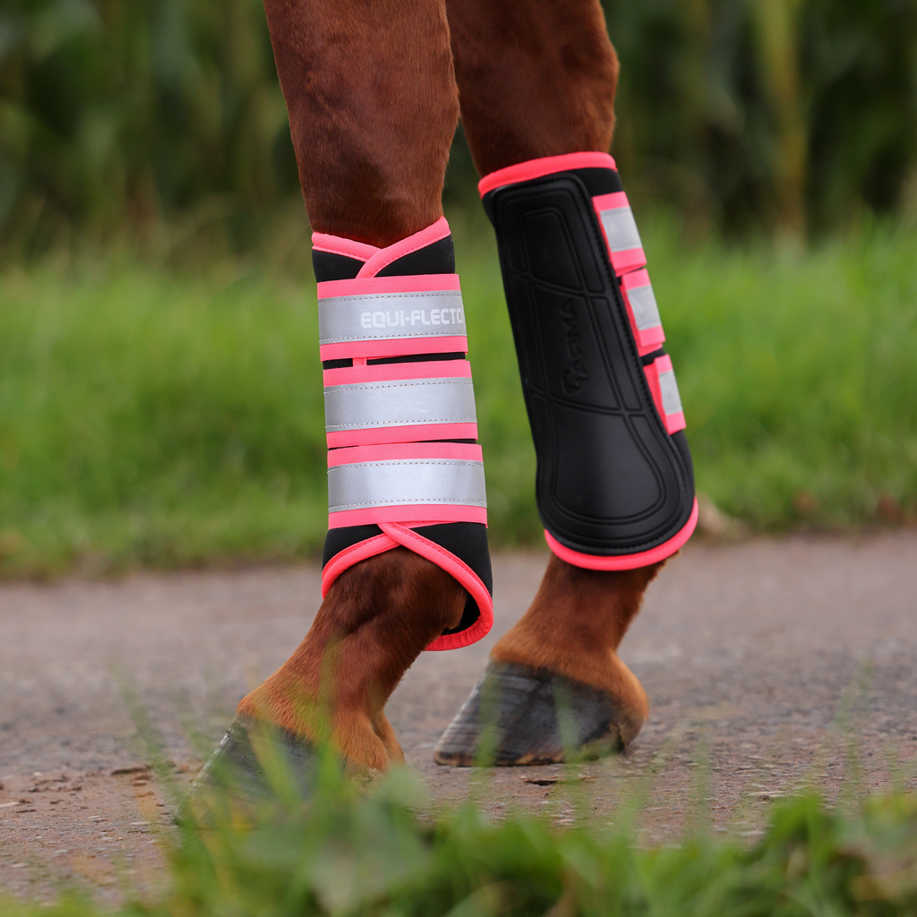 Arma Equi-Flector Brushing Boots - Pink