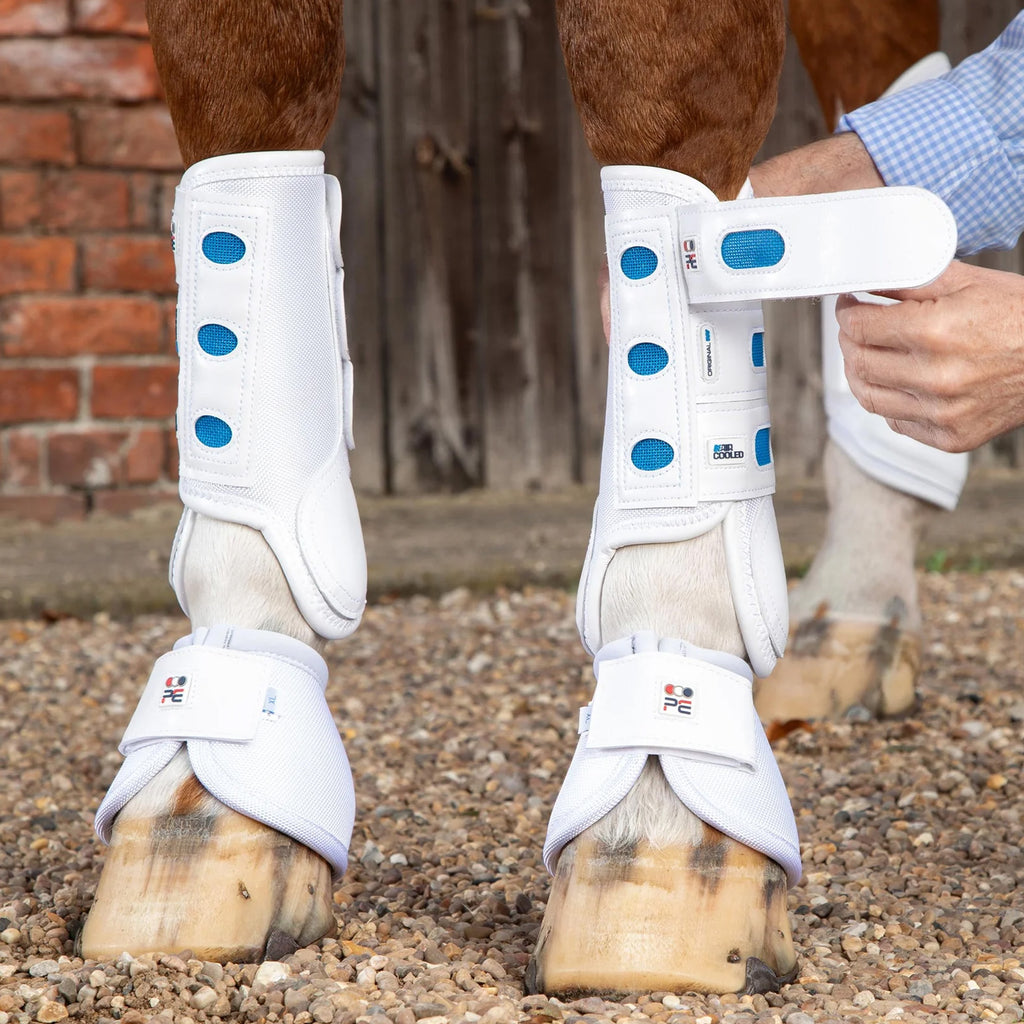 Premier Equine Air Cooled Original Eventing Boots - White