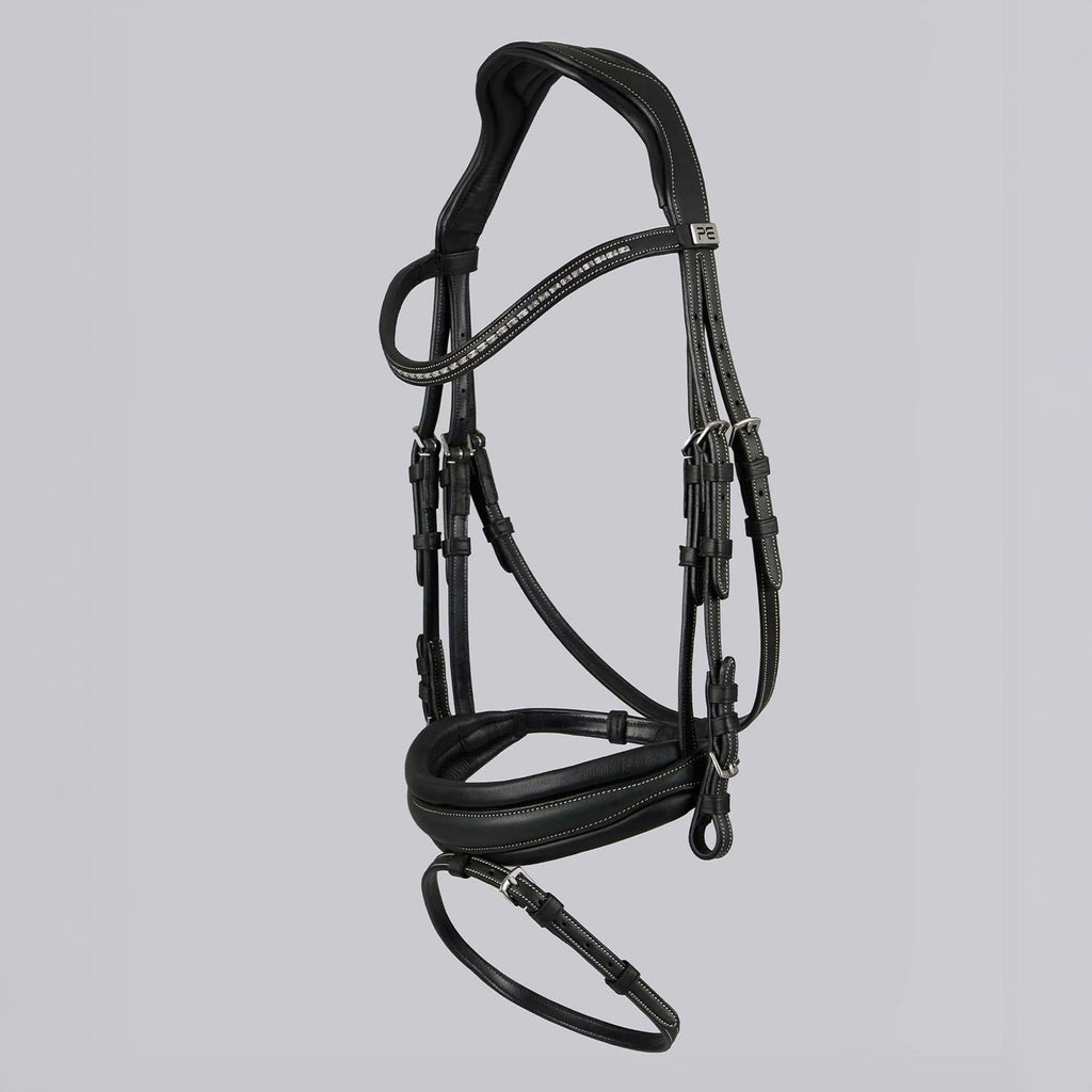 Premier Equine Veneto Anatomical Snaffle Bridle - Black