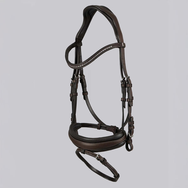 Premier Equine Veneto Anatomical Snaffle Bridle - Brown