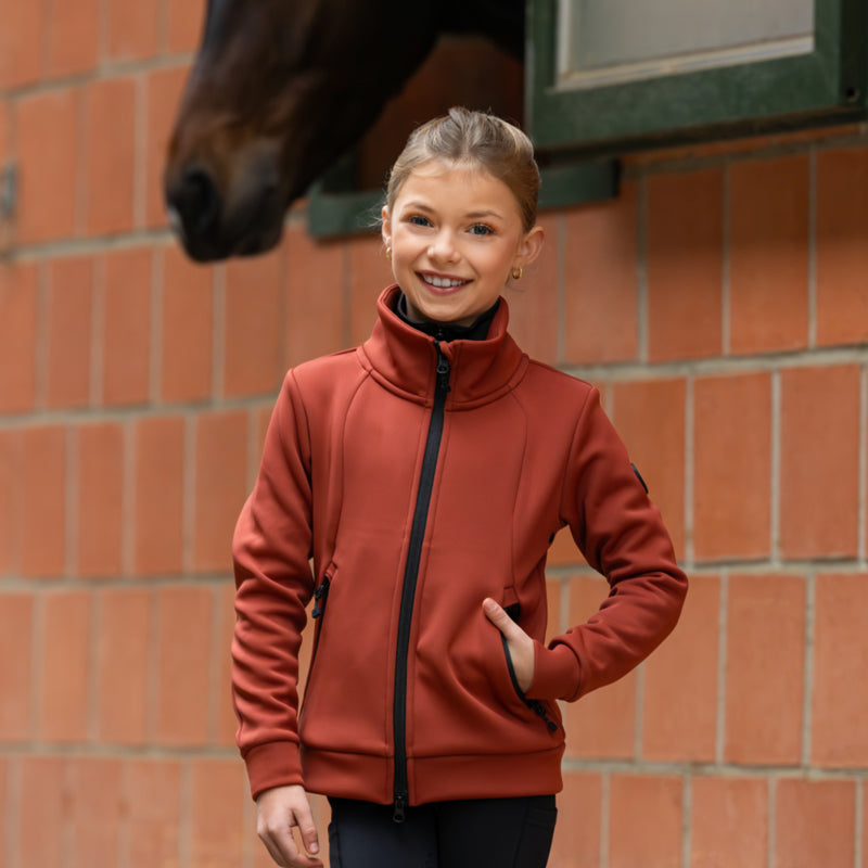 Covalliero Kids Sweat Jacket - Rust