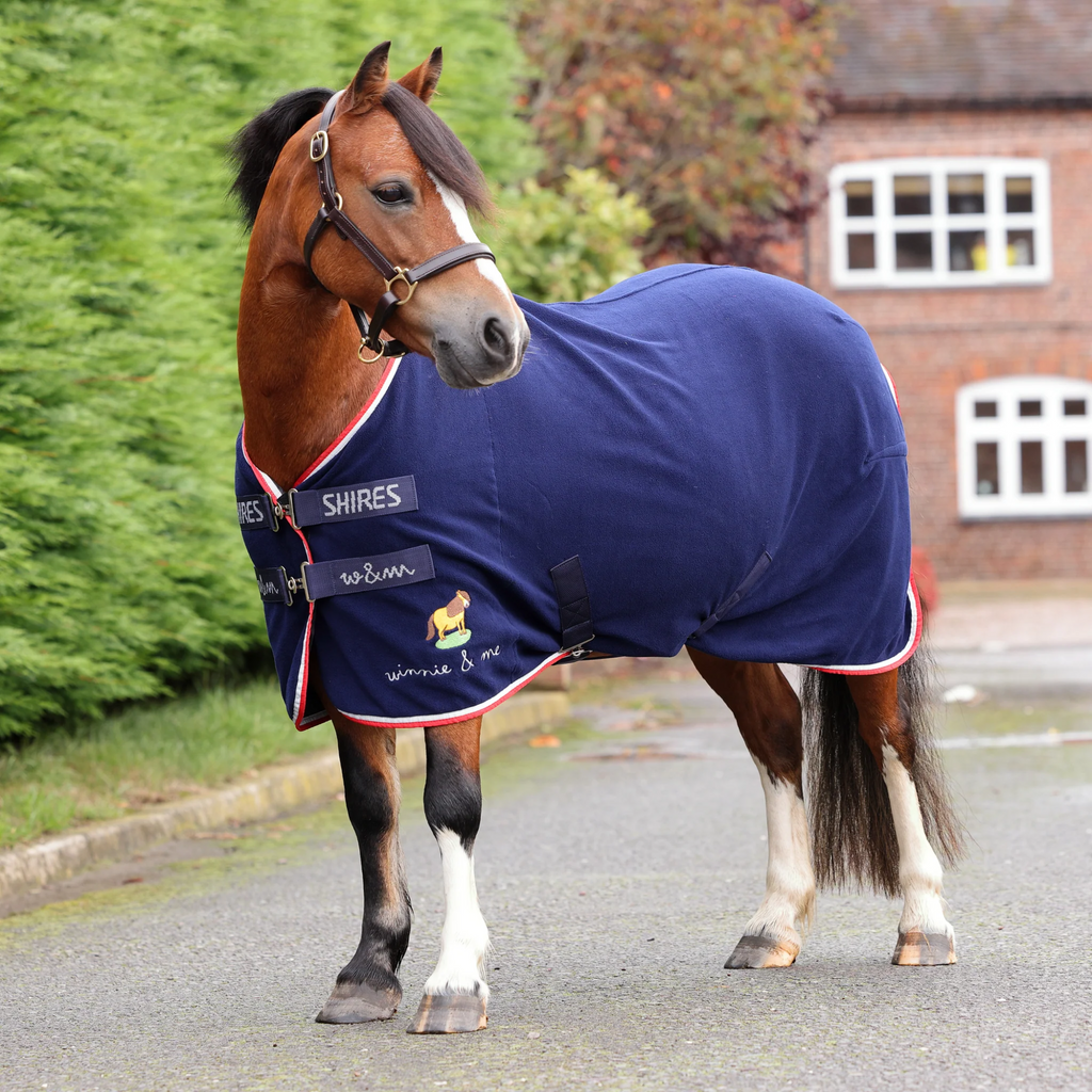 Winnie and Me Fleece Rug - Navy