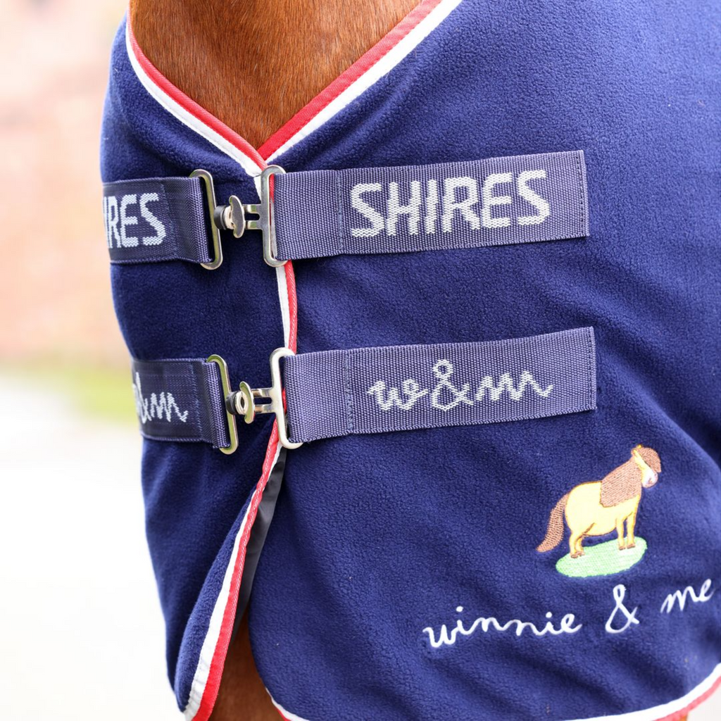 Winnie and Me Fleece Rug - Navy