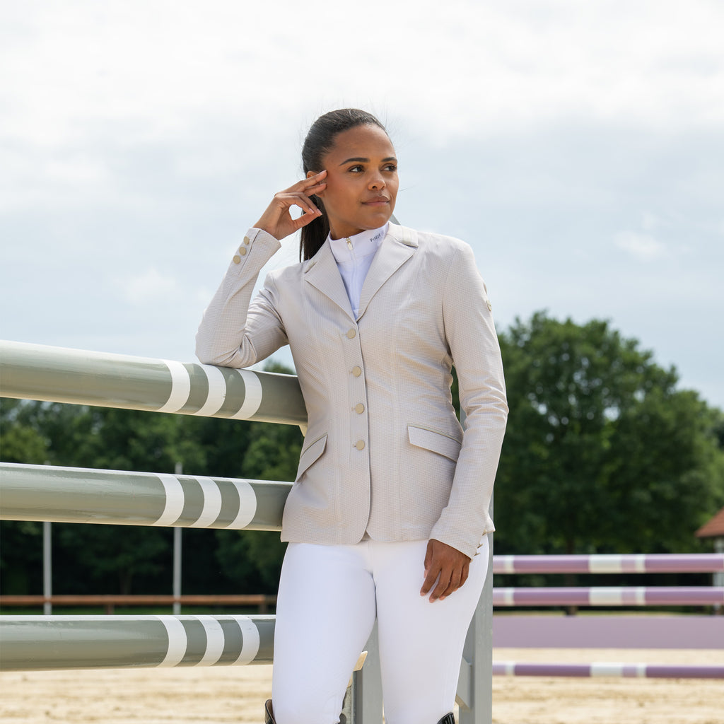 Pikeur Ladies Klea Pepita Show Jacket - Ivory