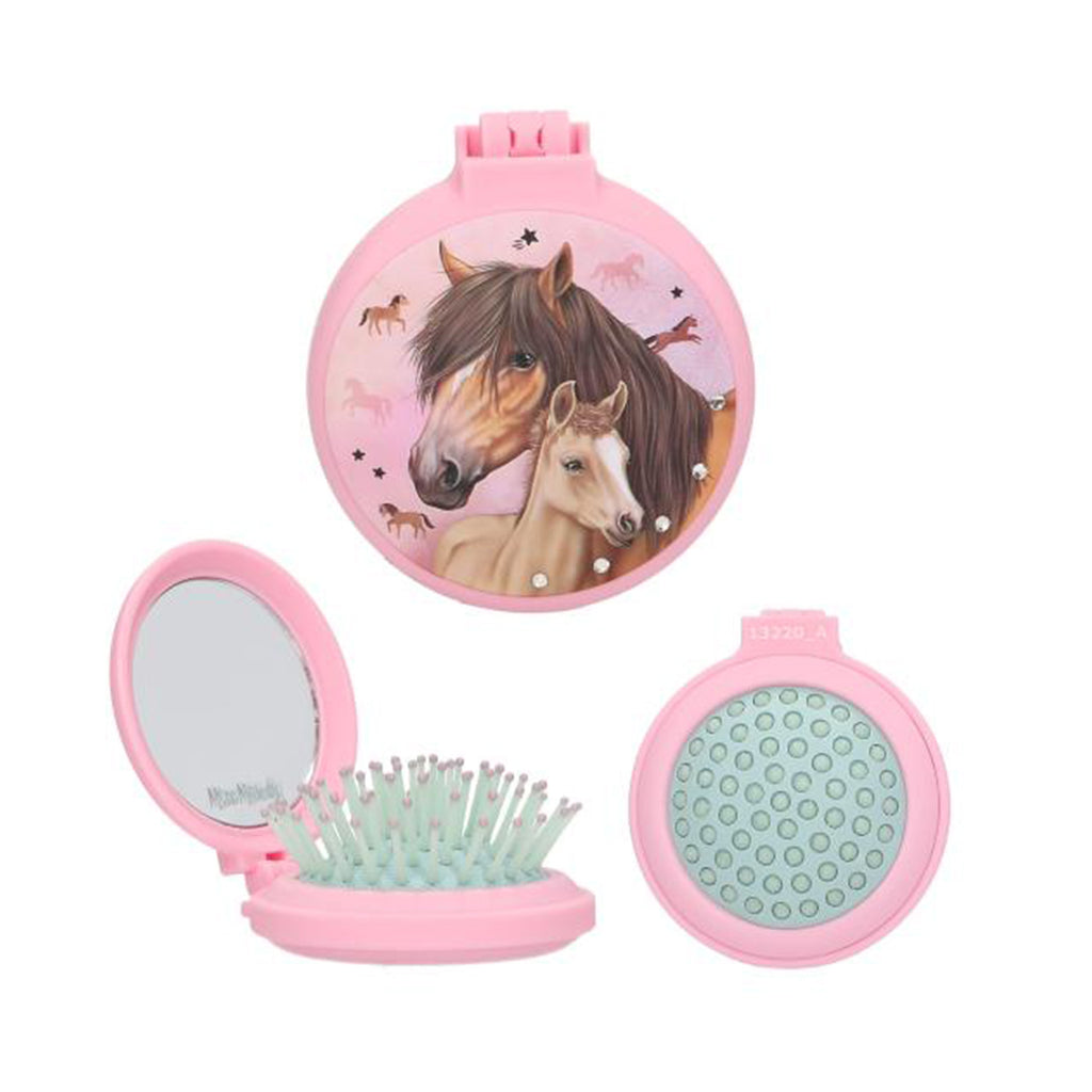 Miss Melody Folding Round Hairbrush