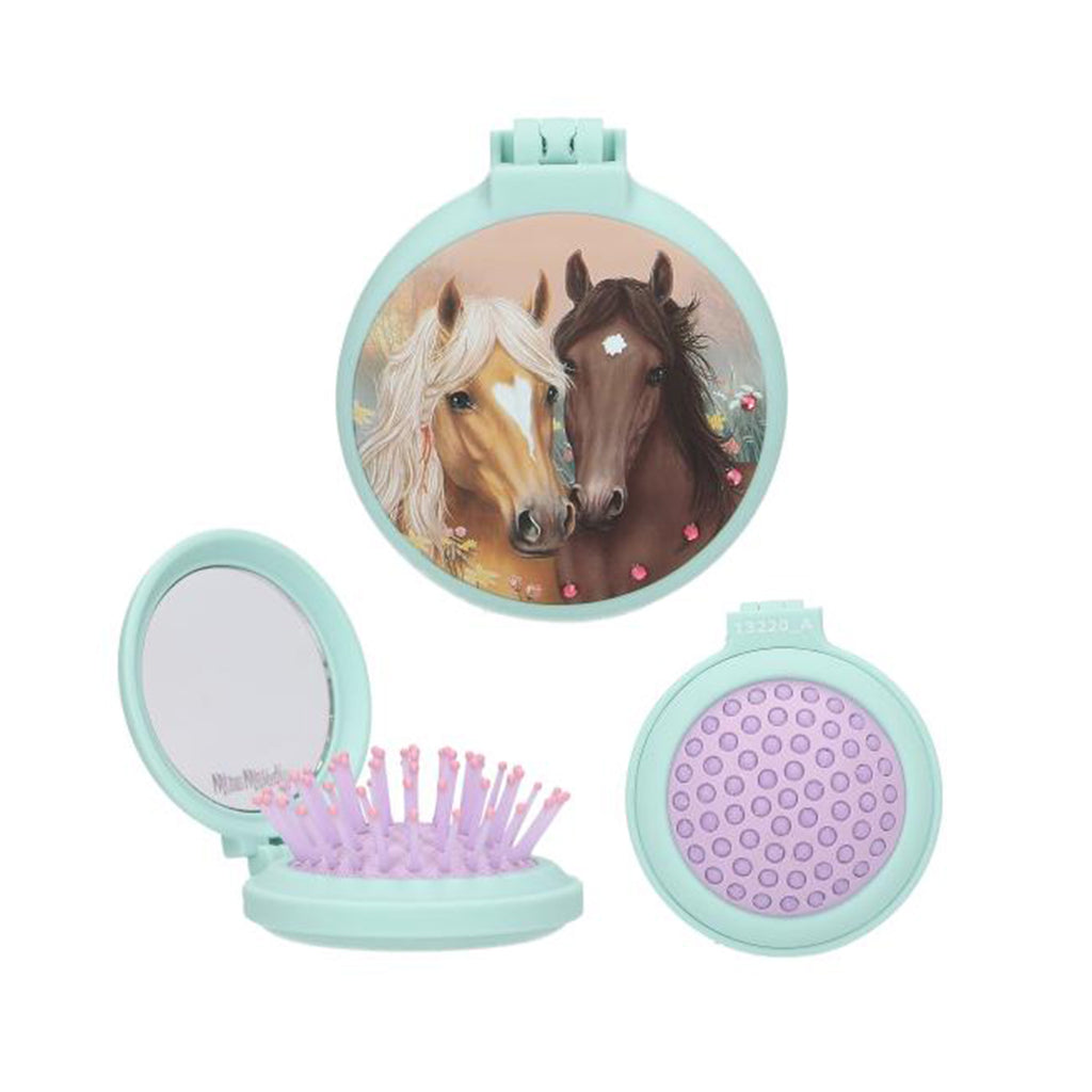 Miss Melody Folding Round Hairbrush