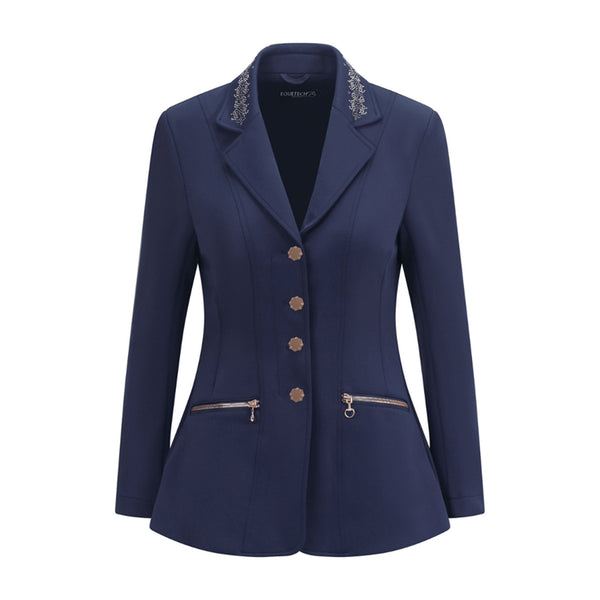 Equetech Crystal Showerproof Competition Jacket - Navy/Rose Gold