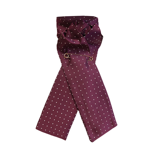 Pin Spot Riding Stock - Maroon/White