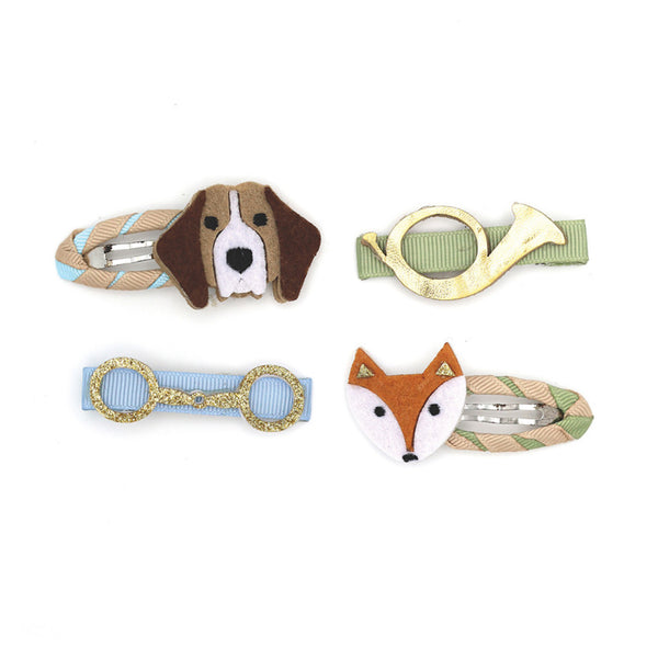 Childs Fox And Hounds Hair Clips