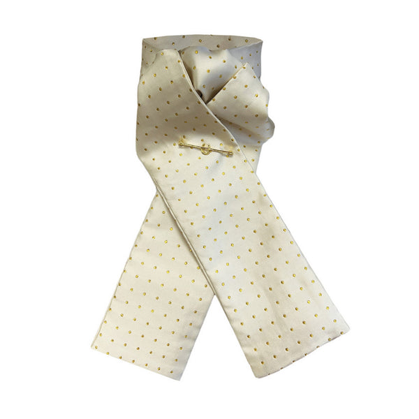 Pin Spot Riding Stock - Cream/Gold Metallic