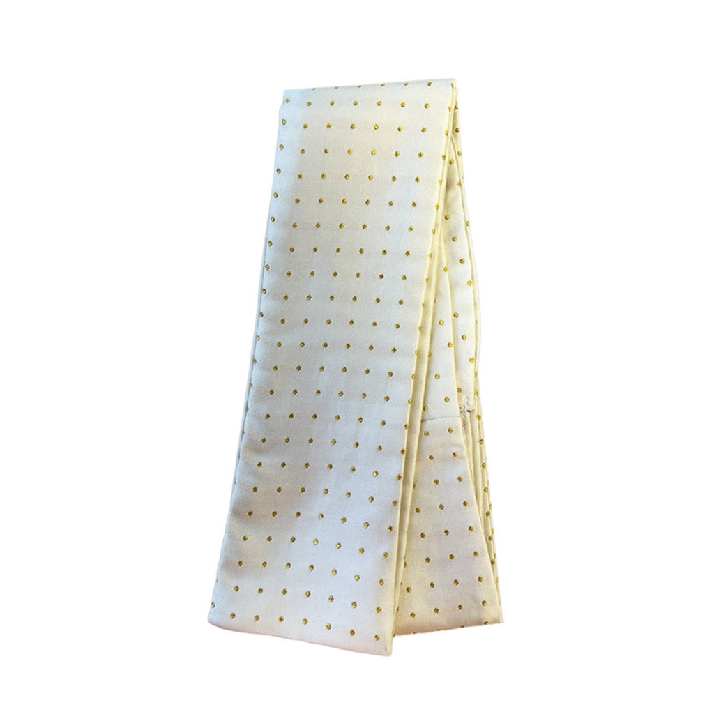 Pin Spot Riding Stock - Cream/Gold Metallic