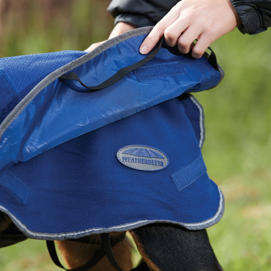 WeatherBeeta ComFiTec Premier Free Duo Deluxe Dog Coat - Dark Blue