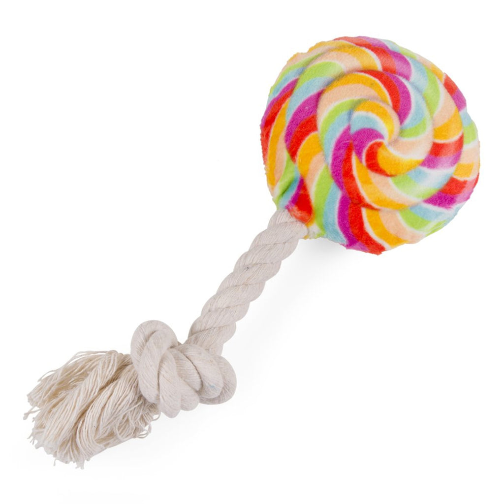 Petface Lilly Lollipop Plush and Rope Dog Toy