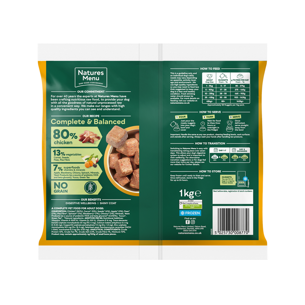 Natures Menu Chicken Nuggets - 1kg