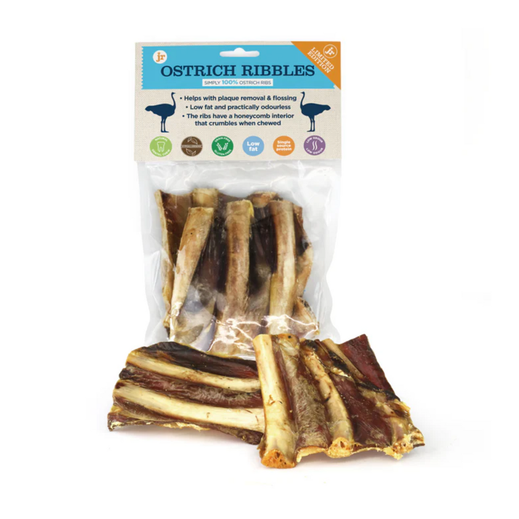 JR Pet Products Ostritch Ribbles - 2 Pack