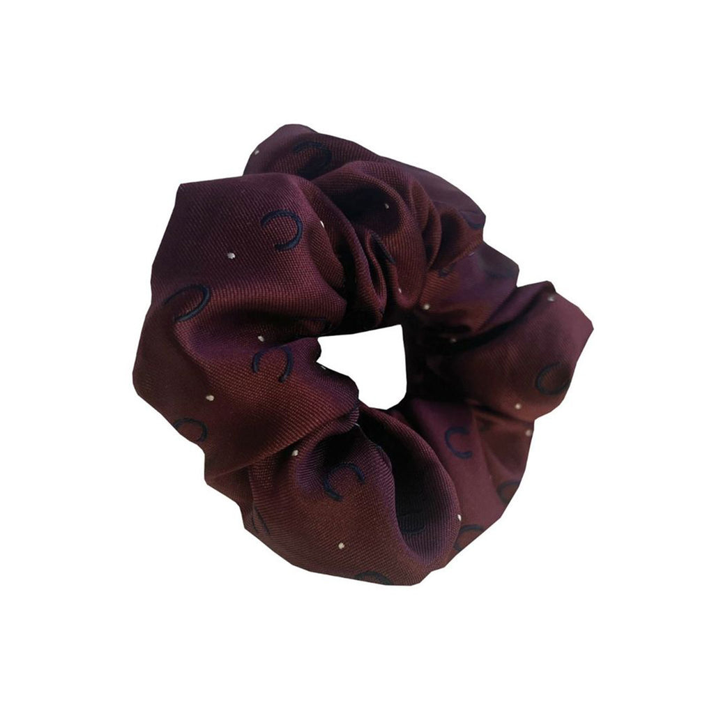Horseshoes Hair Scrunchie - Maroon/Navy