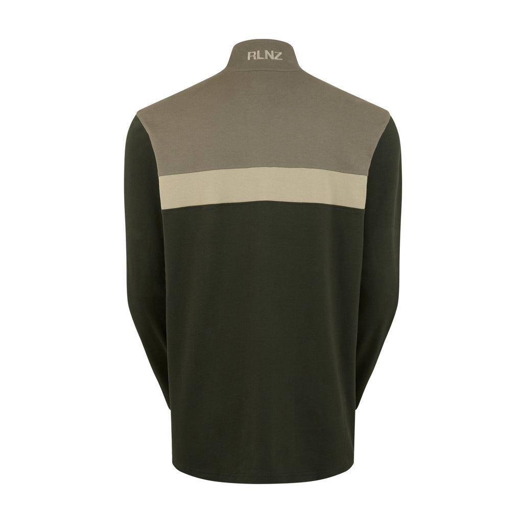 Ridgeline Mens Back Slider Rugby Top - Olive Multi