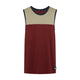 Ridgeline Mens Back Slider Singlet Top - Rhubarb Multi