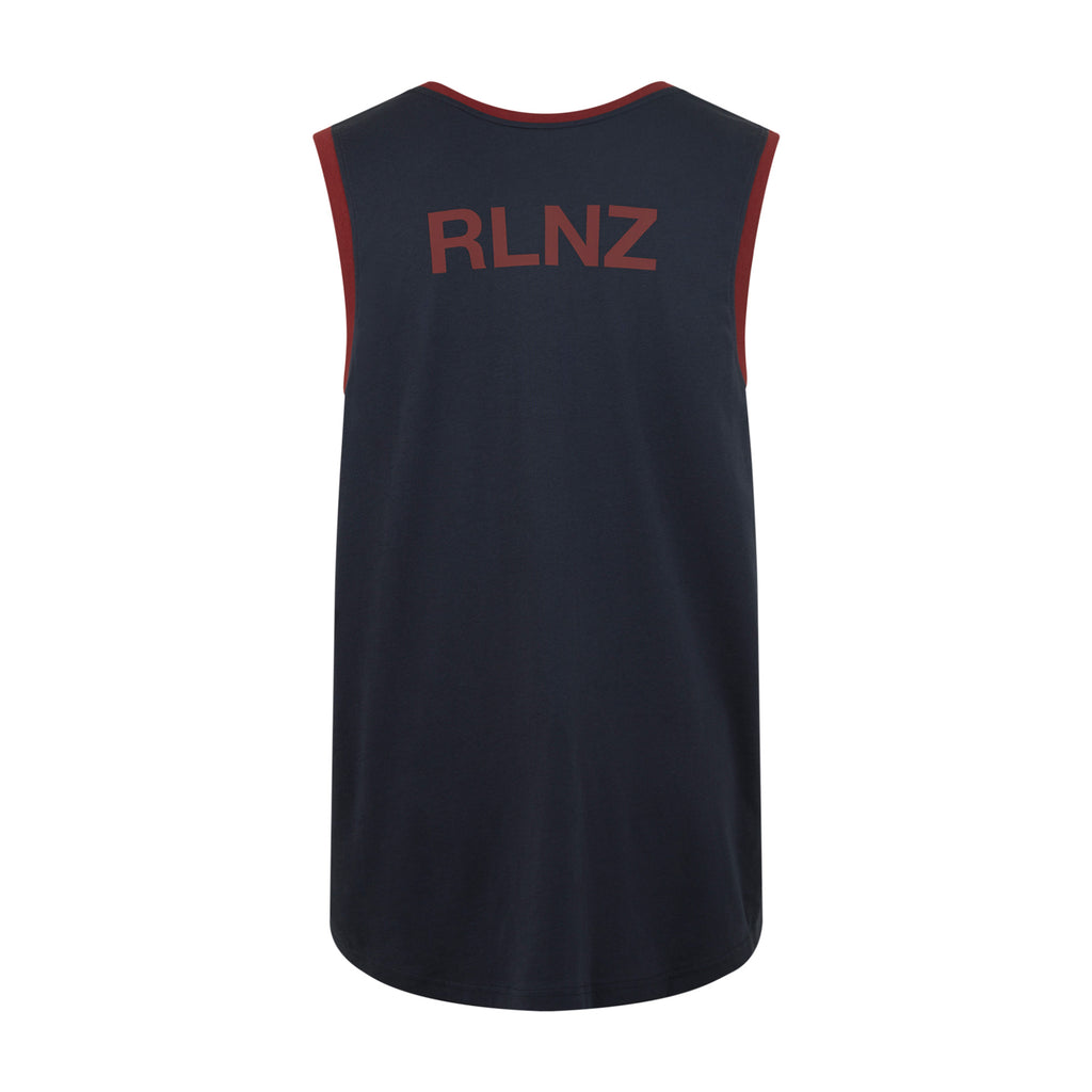 Ridgeline Mens Back Slider Singlet Top - Navy Multi