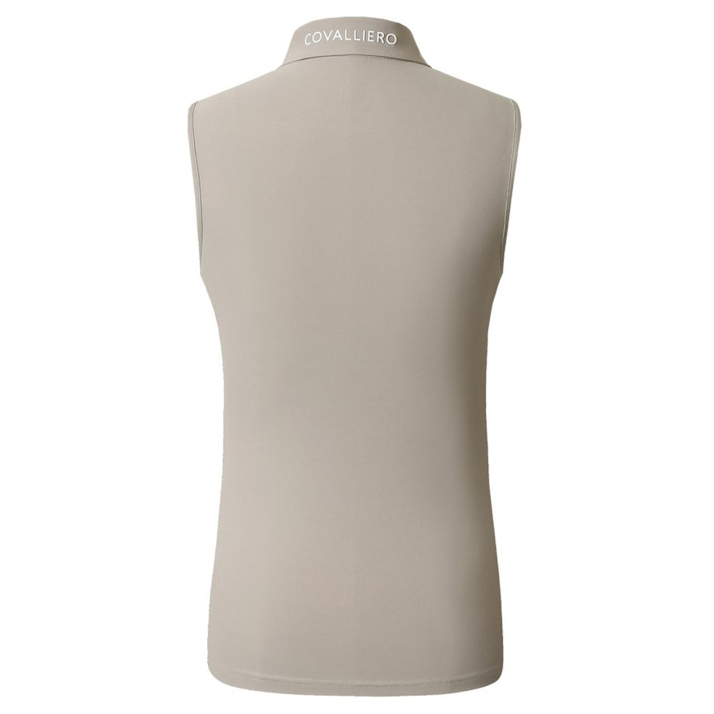Covalliero Ladies Sleeveless Polo - Biege