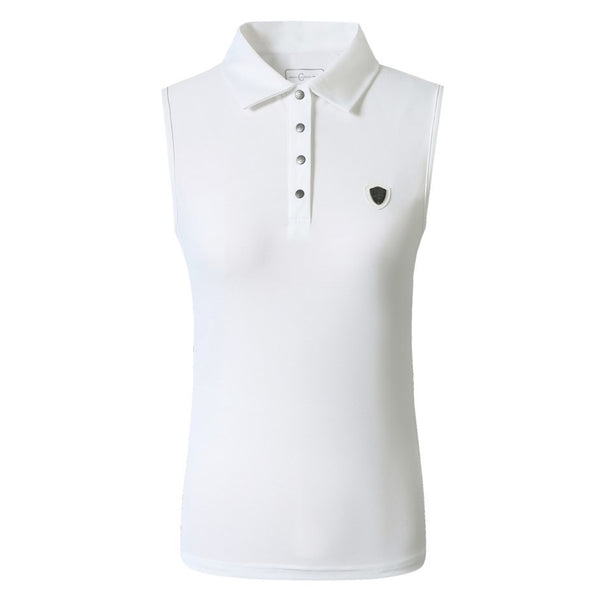 Covalliero Ladies Sleeveless Polo - White