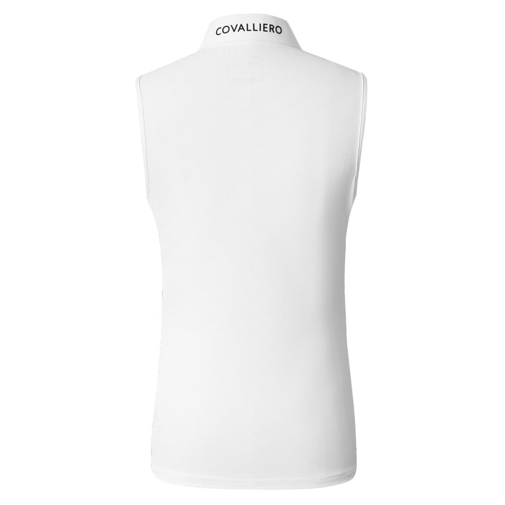 Covalliero Ladies Sleeveless Polo - White