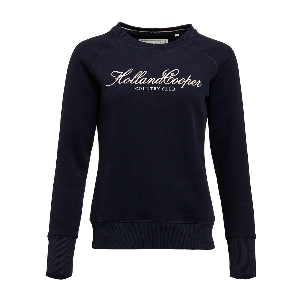 Holland Cooper Country Club Crew Sweat - Ink Navy