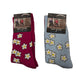 Horizon Kids Floral Socks 2 Pack - Cerise/Sky