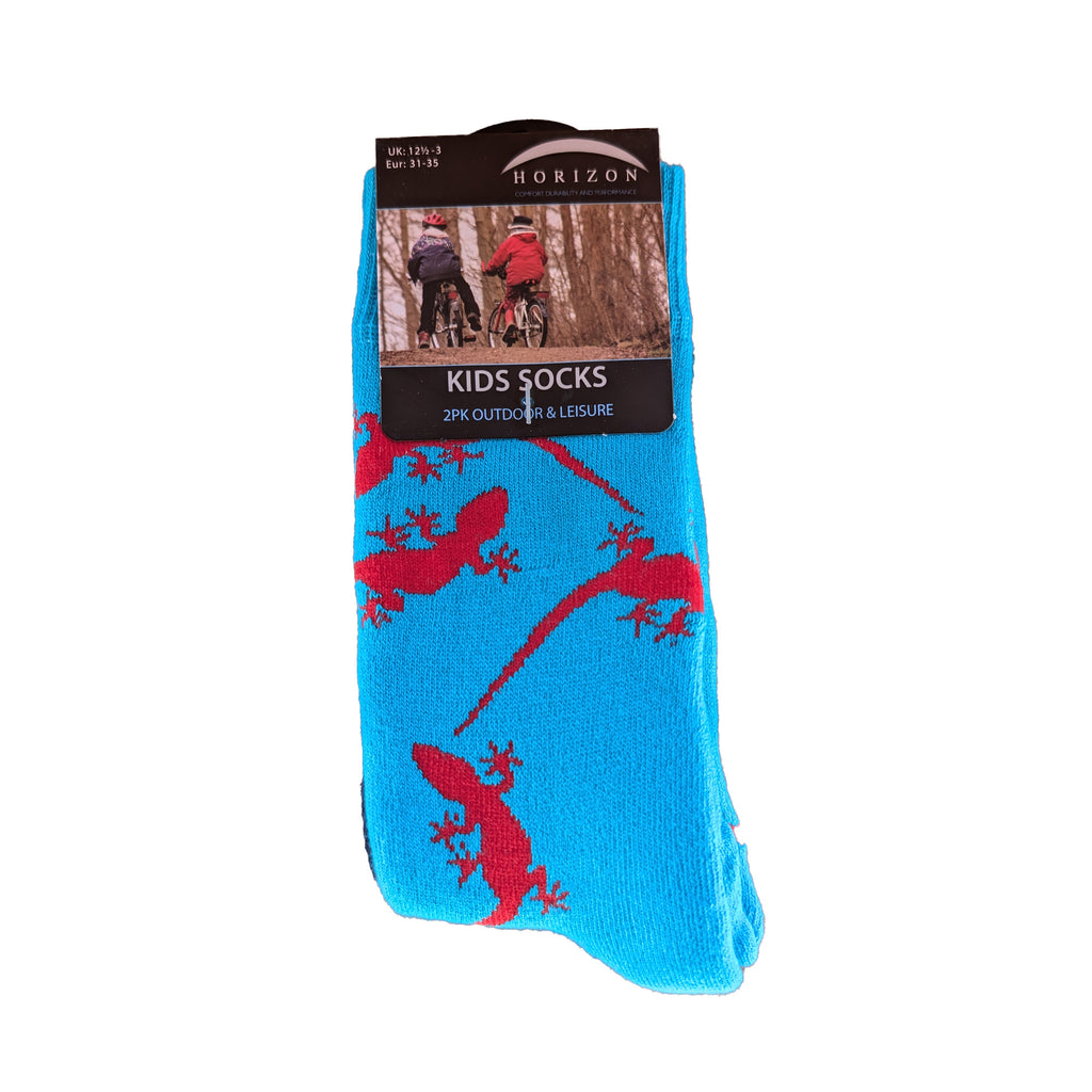 Horizon Kids Gecko Socks 2 Pack - Navy/Airforce Blue