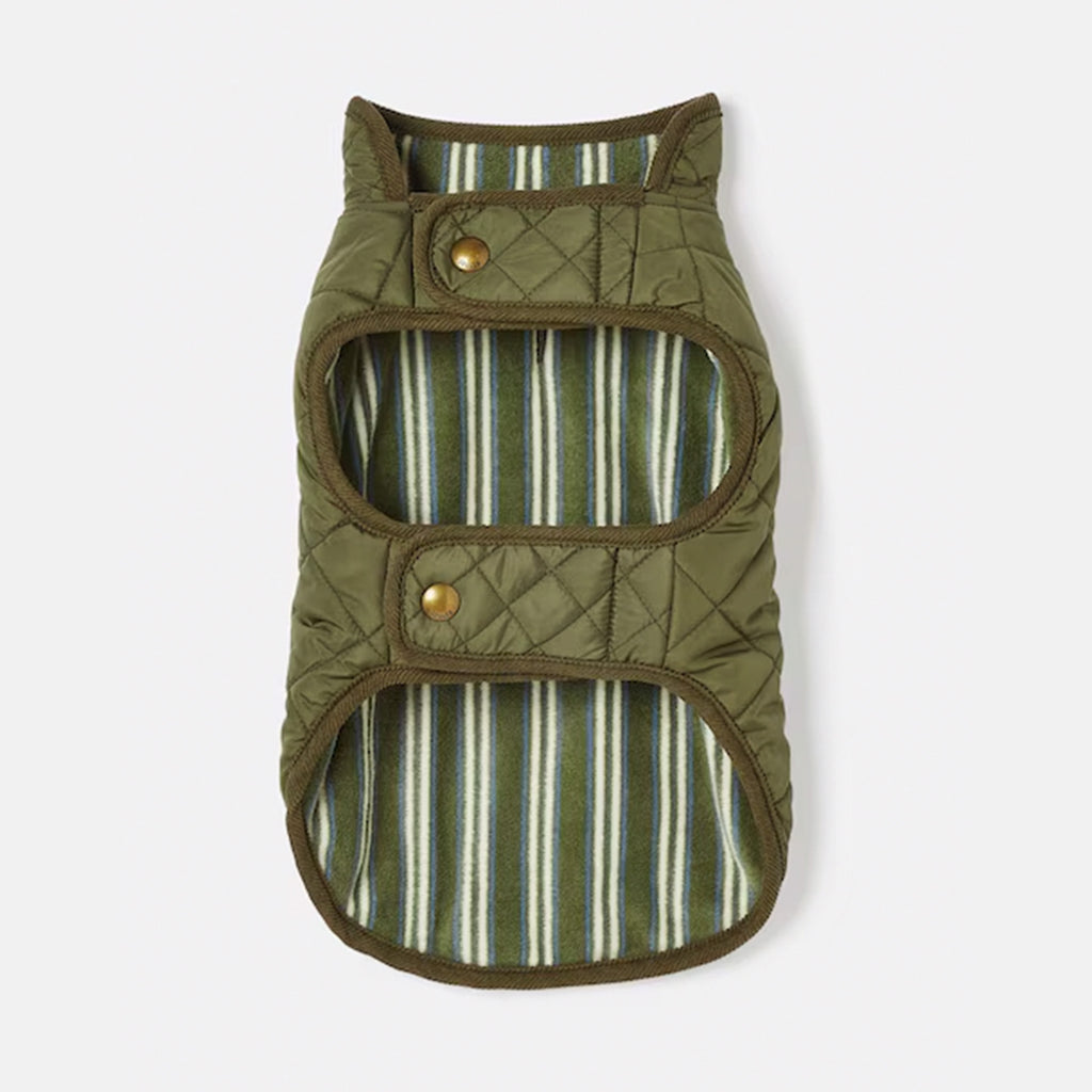 Joules Khaki Quilted Dog Coat