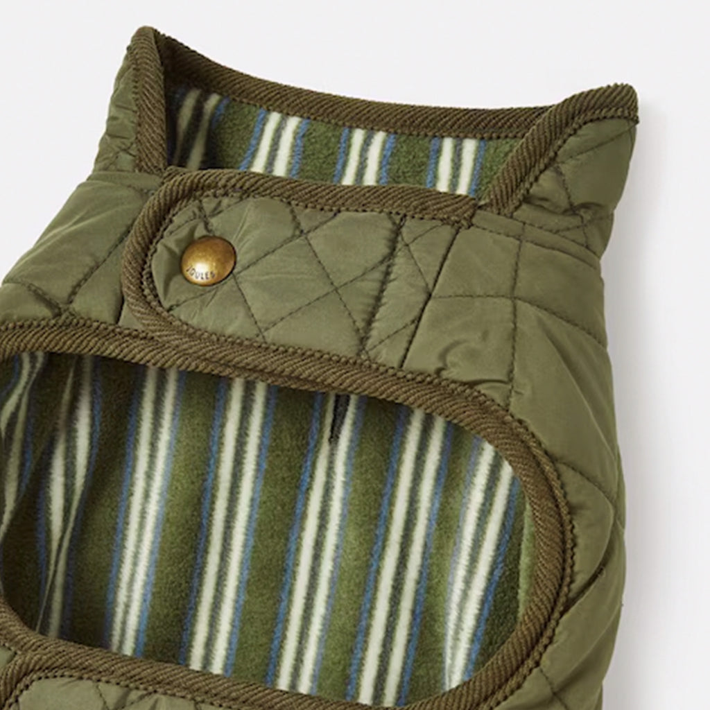 Joules Khaki Quilted Dog Coat