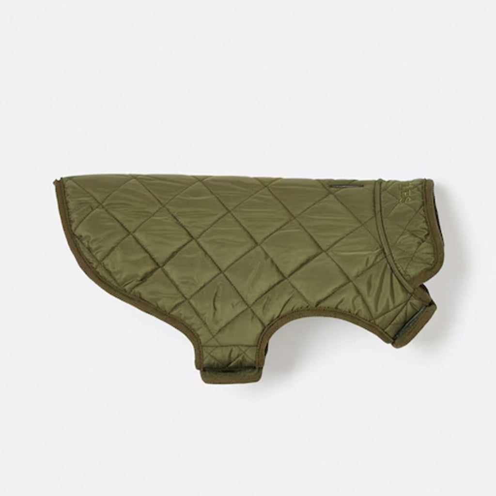 Joules Khaki Quilted Dog Coat