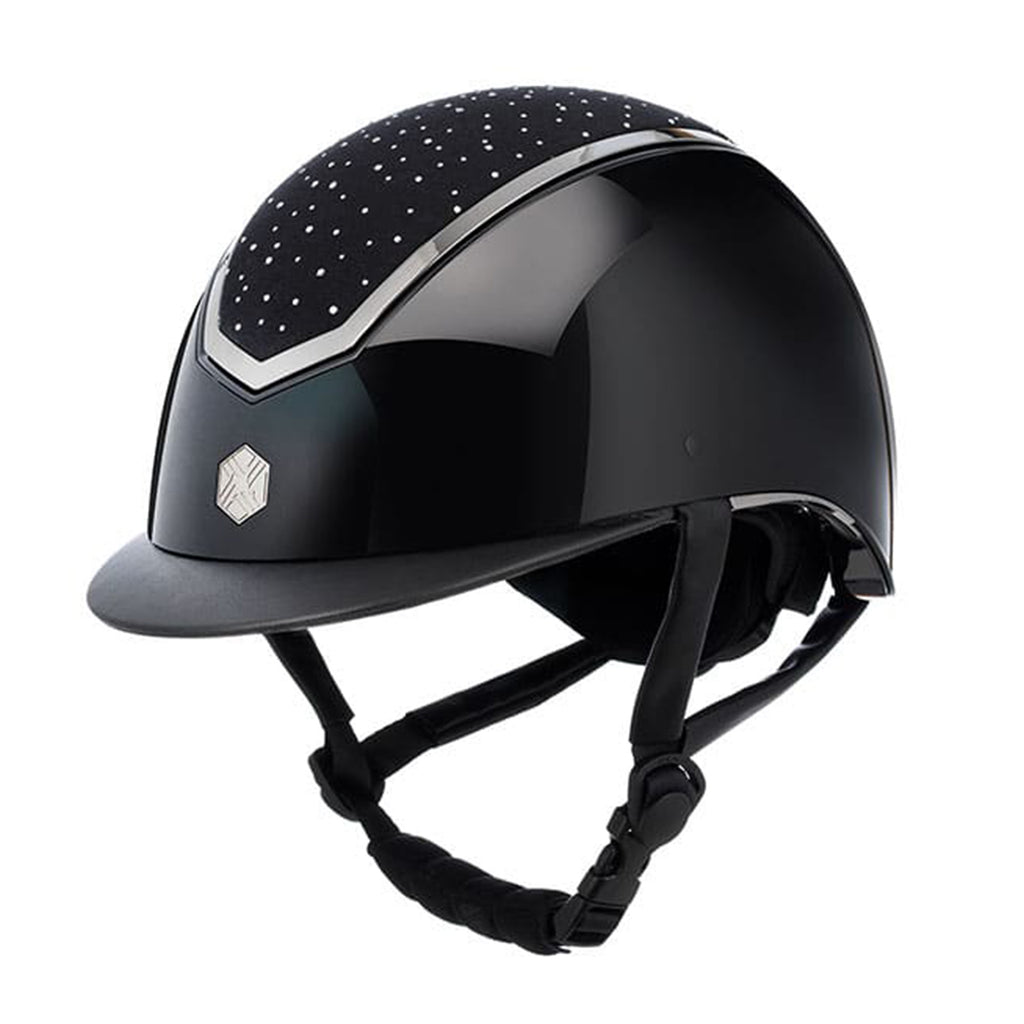 Charles Owen Kylo Crystal - Black Gloss/Chrome