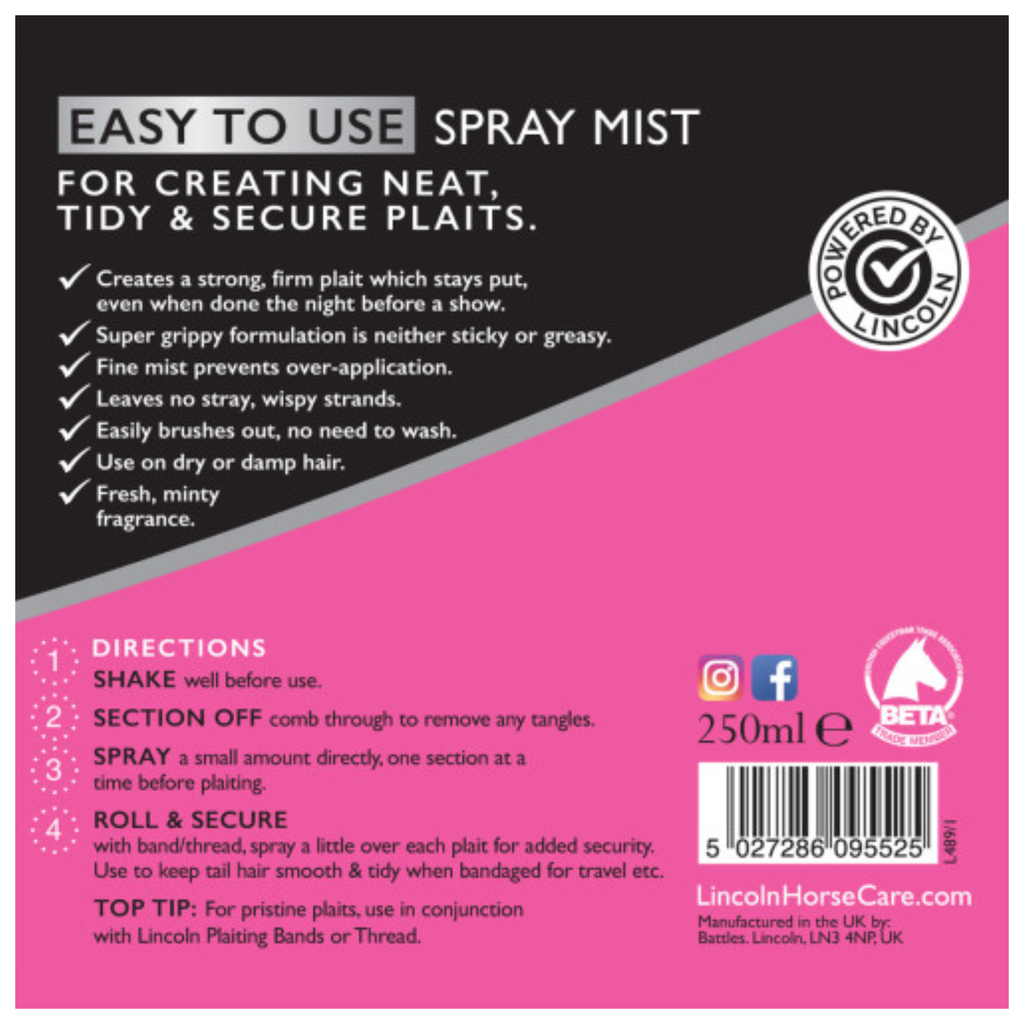 Lincoln Plaiting Mist - 250ml