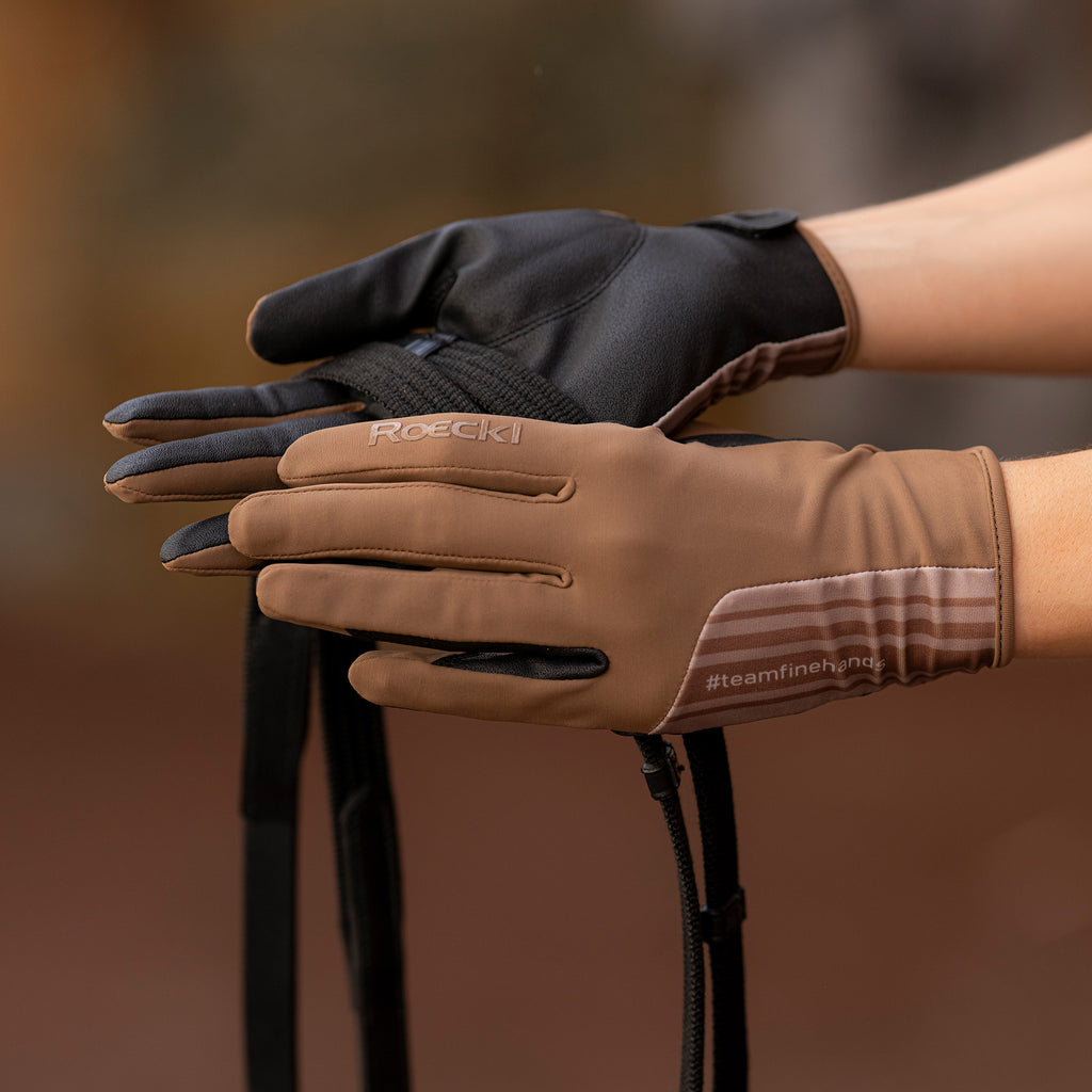 Roeckl Messara Riding Glove - Malt Brown