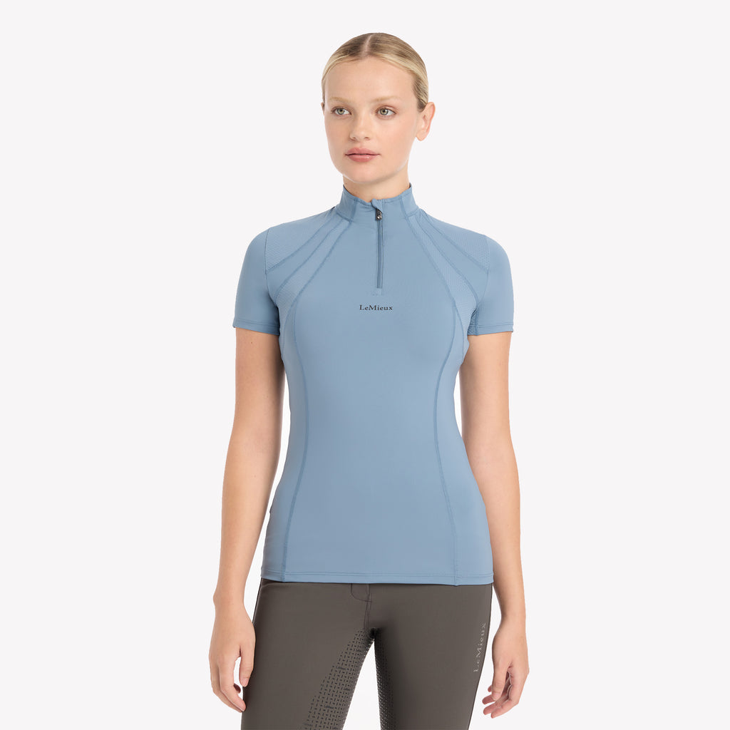 LeMieux Mia Mesh Short Sleeve Base Layer - Ice Blue