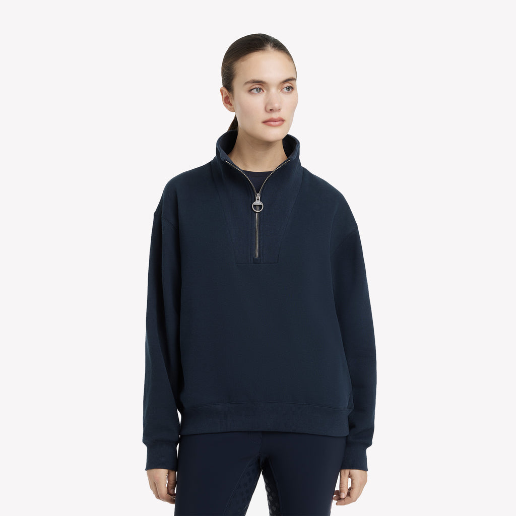 LeMieux Ladies Keira Quarter Neck Sweat - Navy