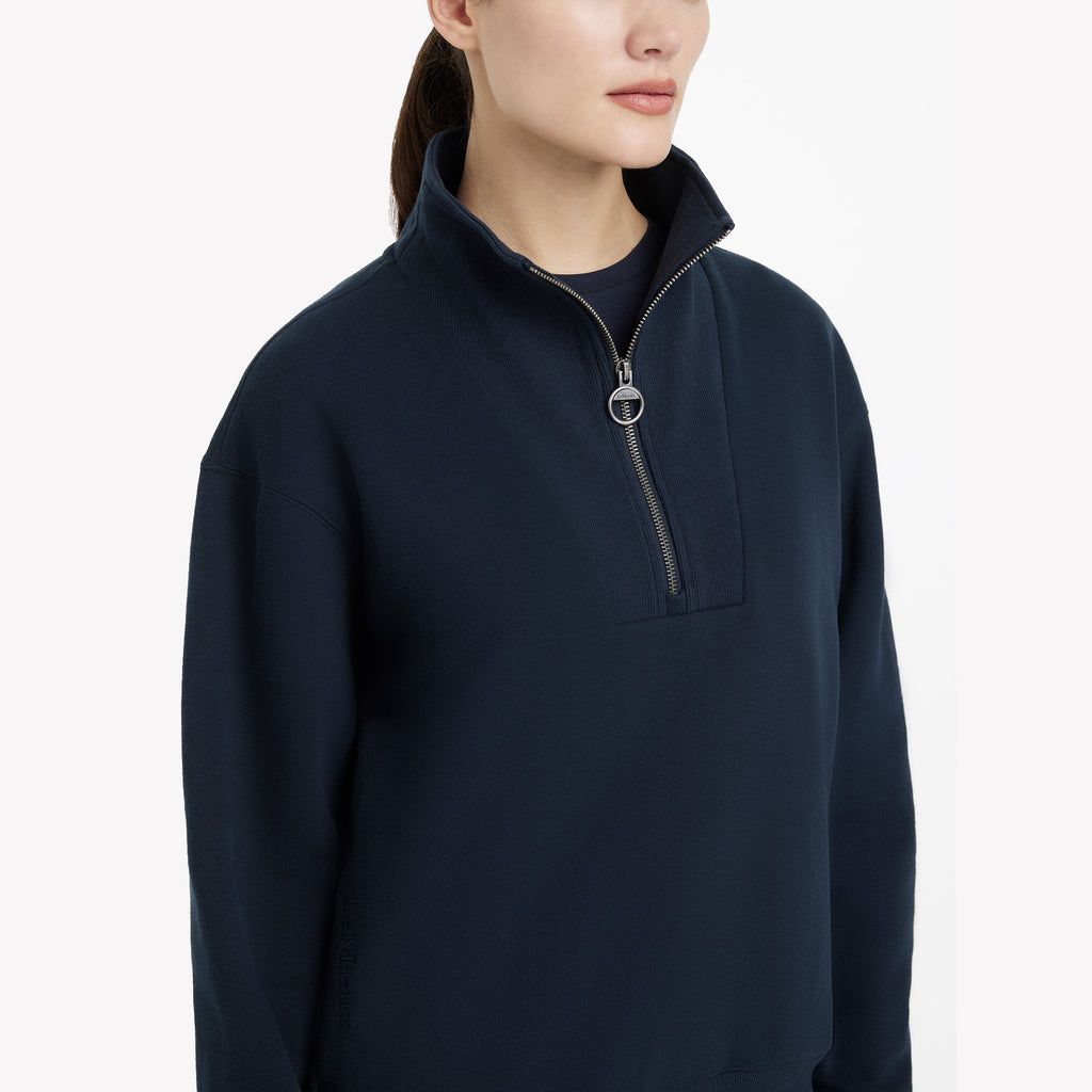 LeMieux Ladies Keira Quarter Neck Sweat - Navy