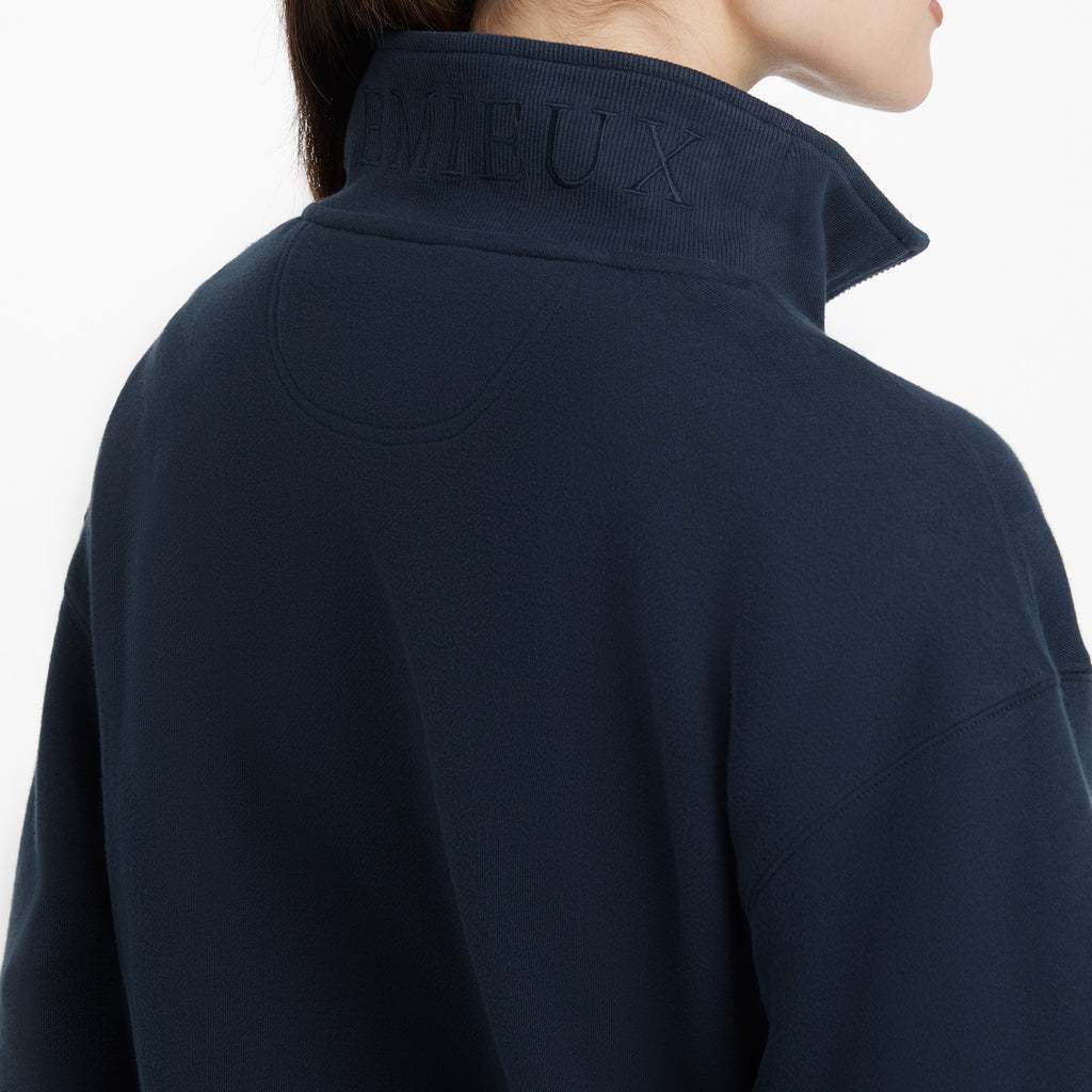 LeMieux Ladies Keira Quarter Neck Sweat - Navy