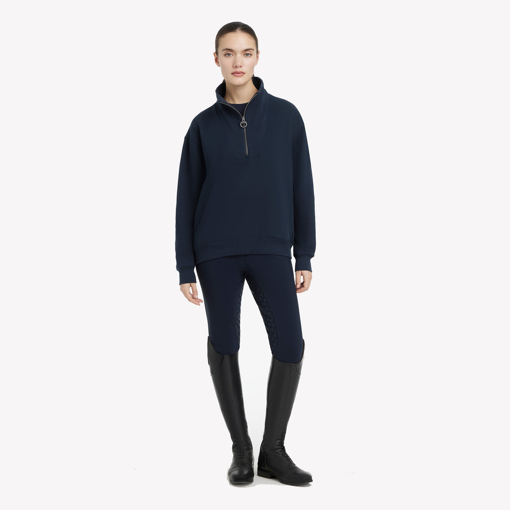 LeMieux Ladies Keira Quarter Neck Sweat - Navy