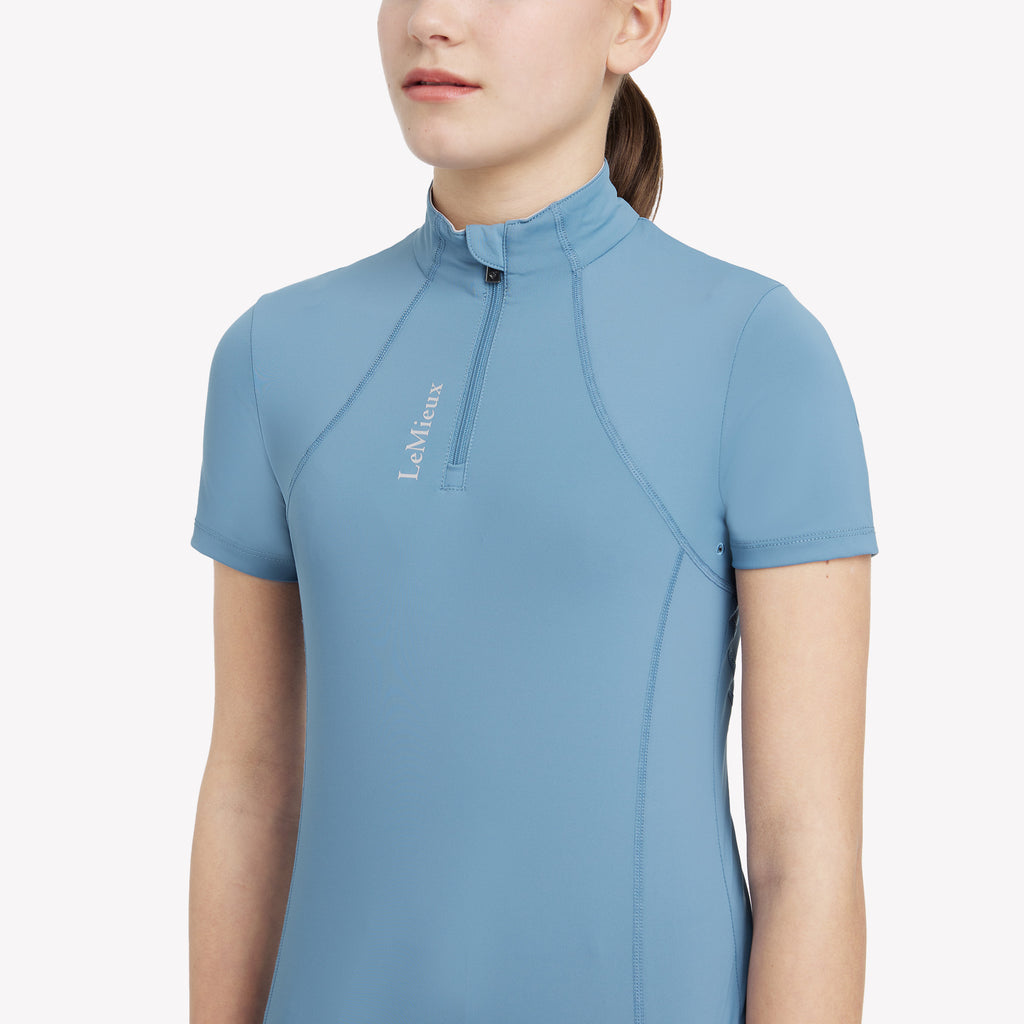 LeMieux Young Rider Classique Short Sleeve Base Layer -  Ice Blue