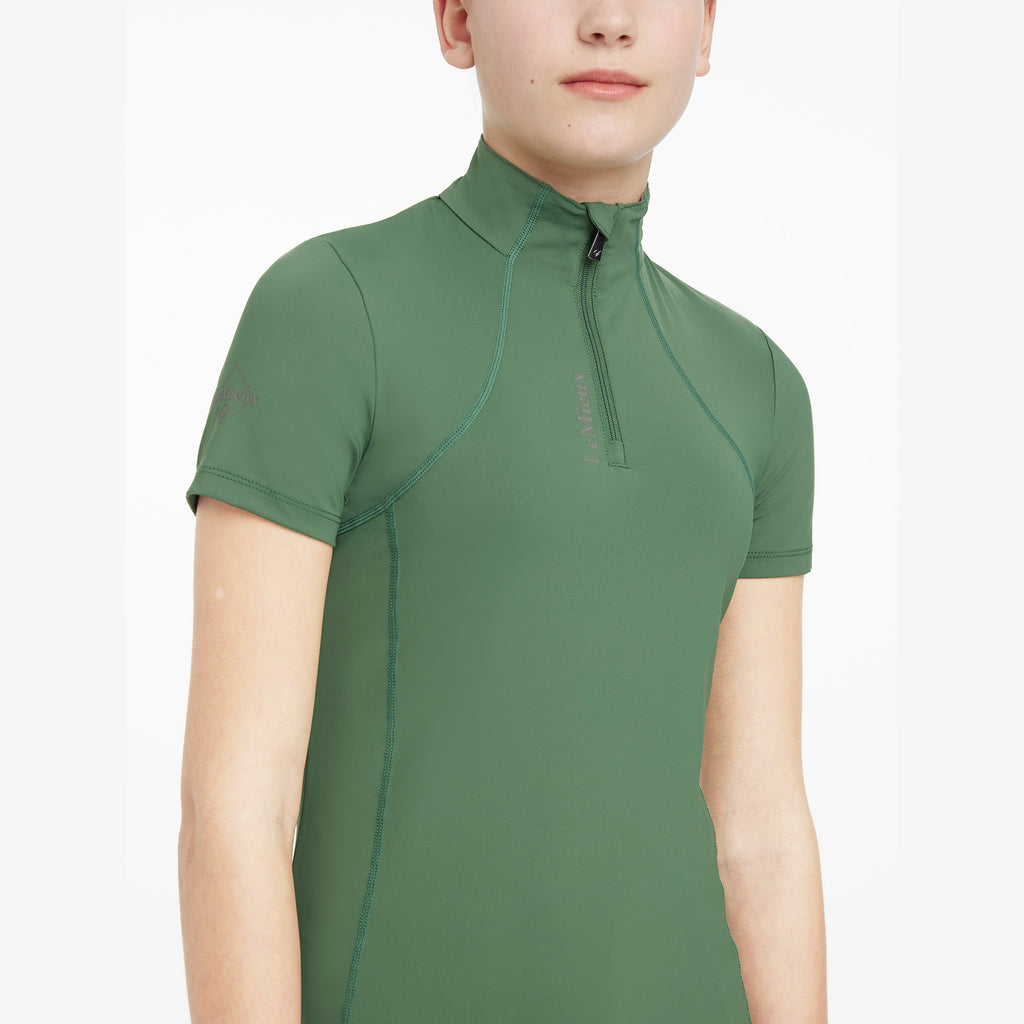 LeMieux Young Rider Classique Short Sleeve Base Layer - Hunter Green