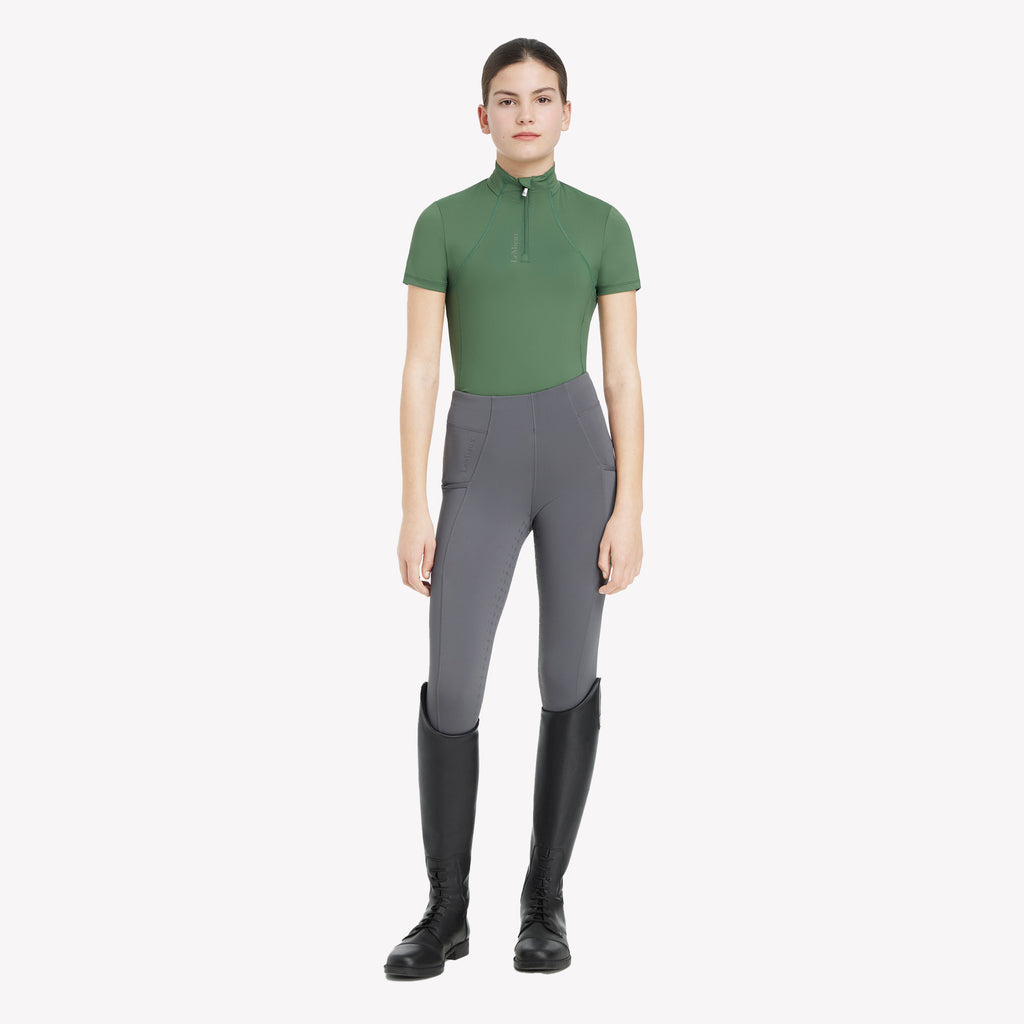 LeMieux Young Rider Classique Short Sleeve Base Layer - Hunter Green