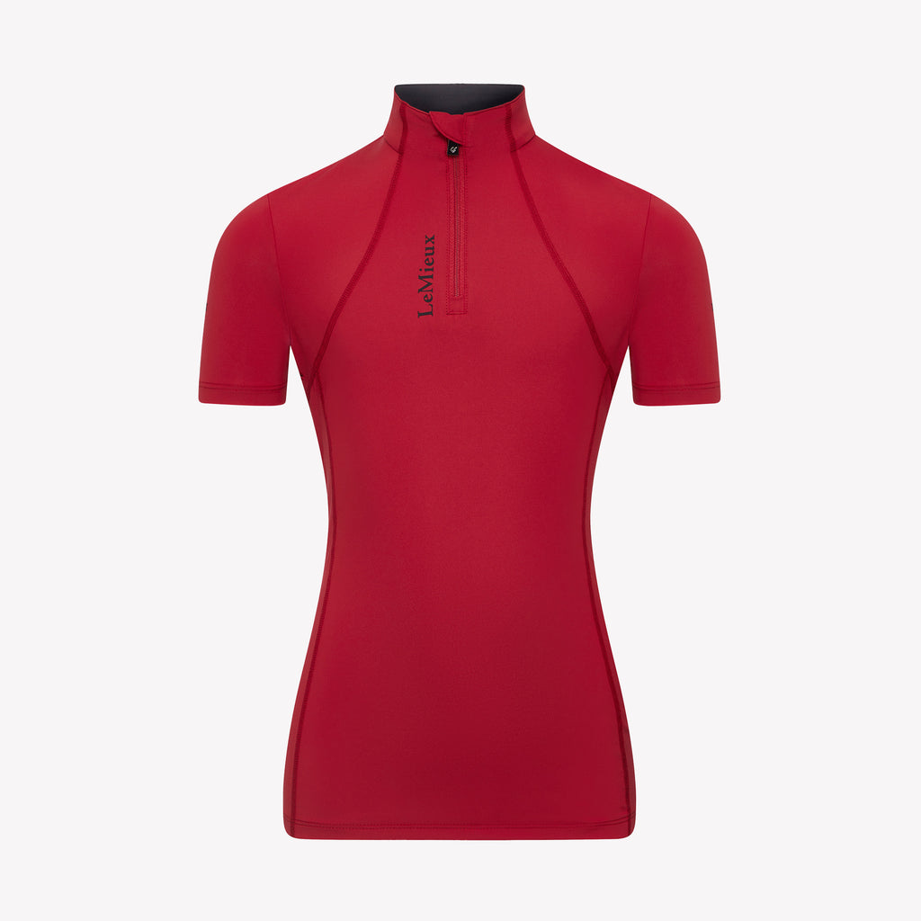 LeMieux Young Rider Classique Short Sleeve Base Layer - Chilli