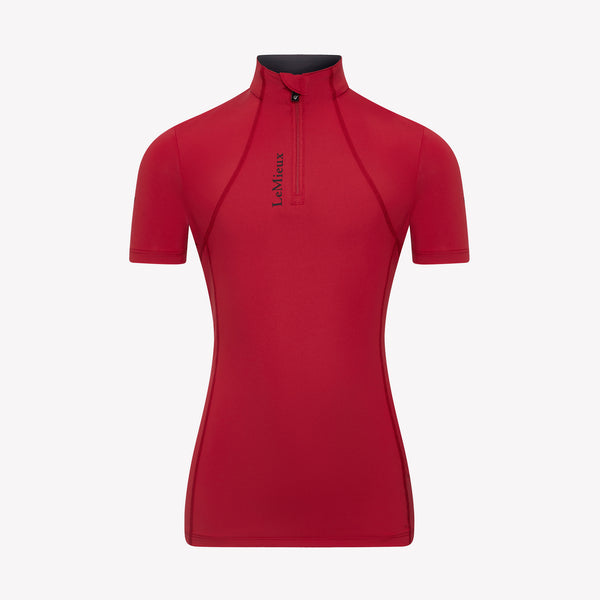 LeMieux Young Rider Classique Short Sleeve Base Layer - Chilli