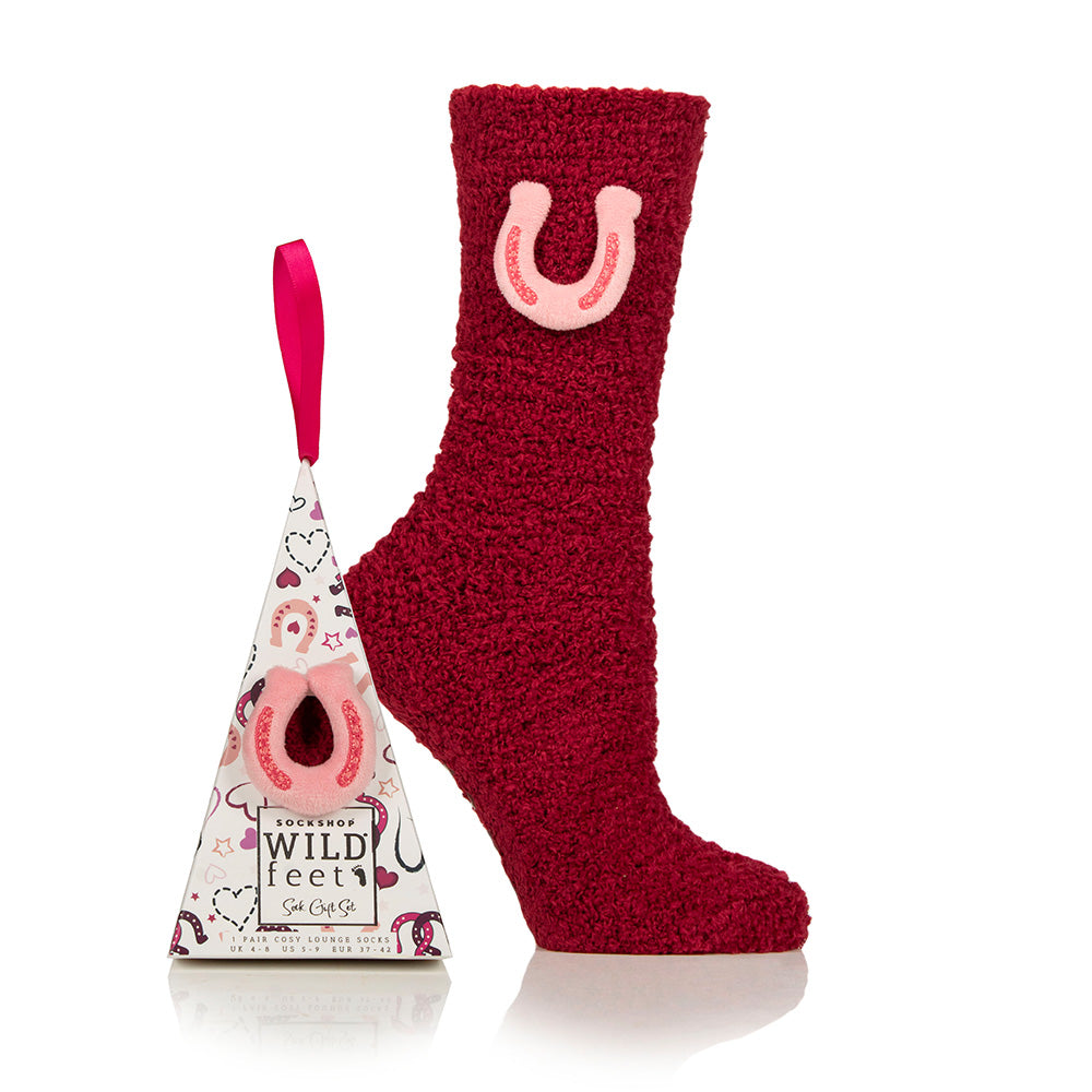 Wildfeet Ladies Pyramid Patterned Boxed Gift - Horse Shoe