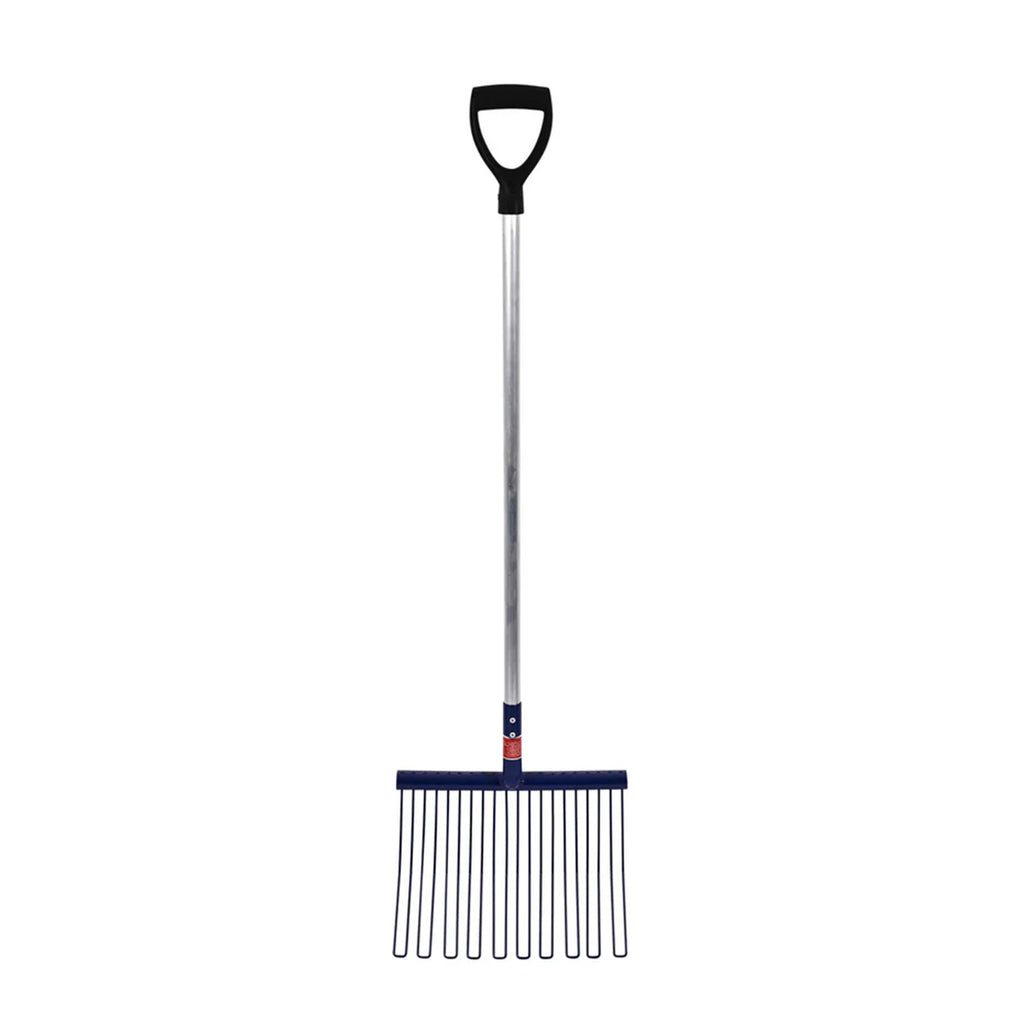 Red Gorilla Long D-Handle Rubber Matt Fork - Blue