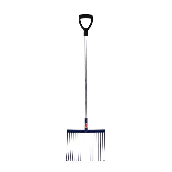 Red Gorilla Long D-Handle Rubber Matt Fork - Blue