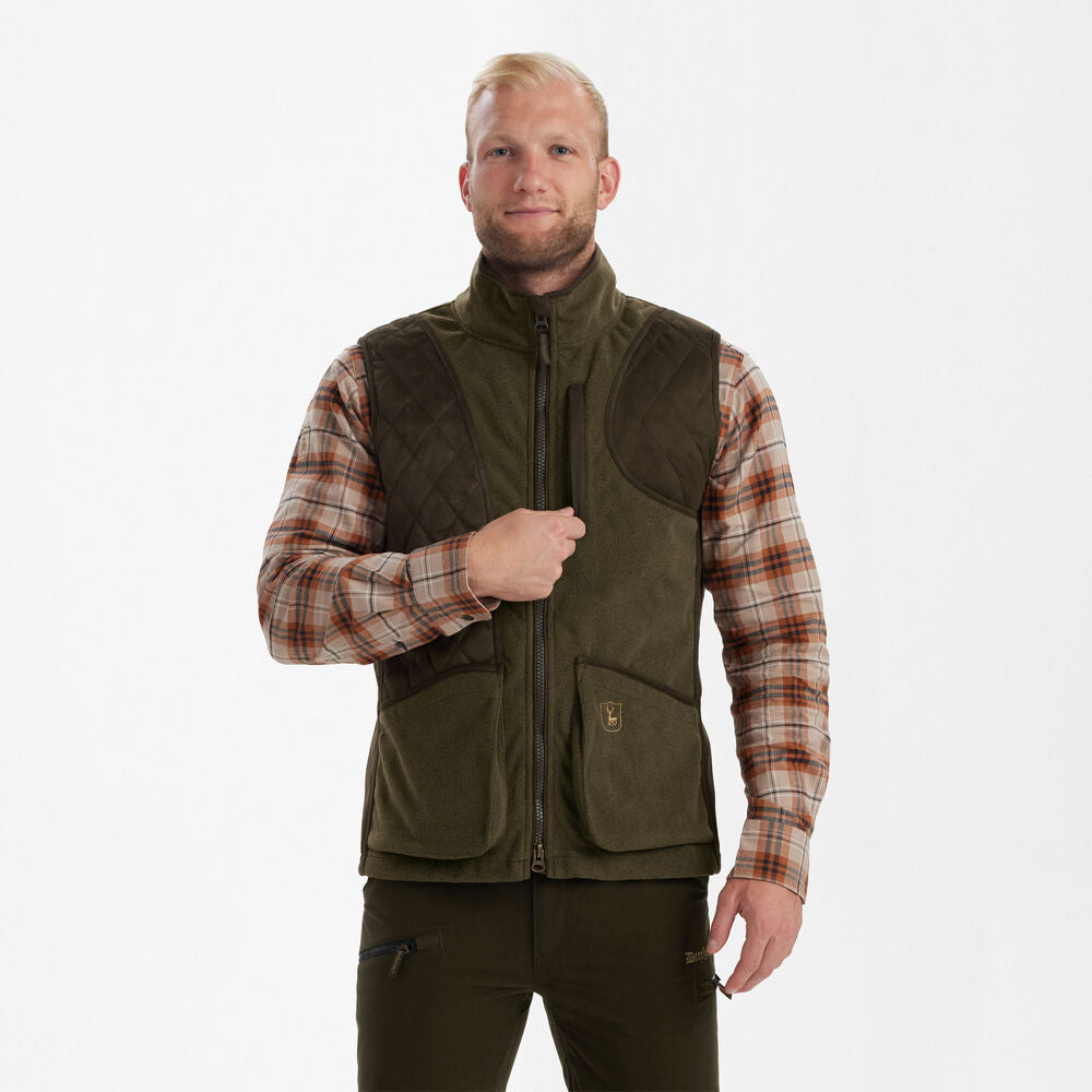 Deerhunter Mens Gamekeeper Shooting Waistcoat - Graphite Green
