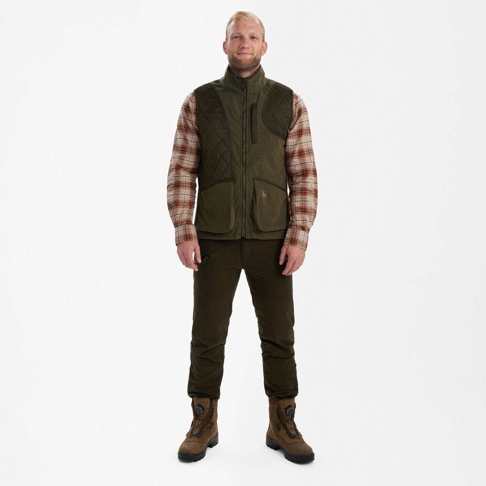 Deerhunter Mens Gamekeeper Shooting Waistcoat - Graphite Green